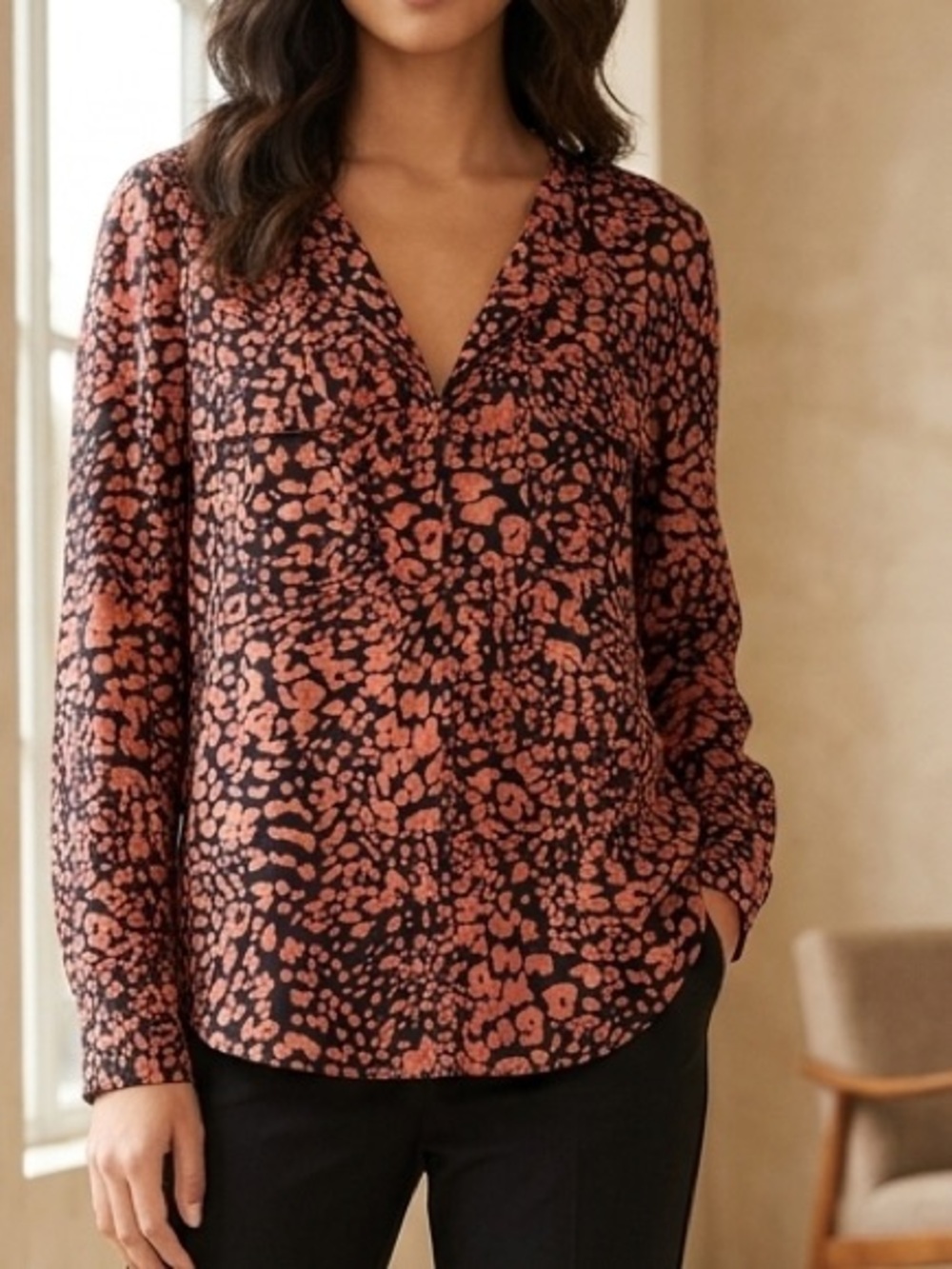 Jones New York Patterned Blouse